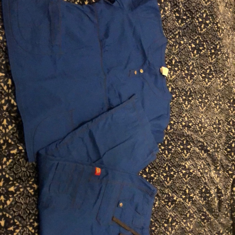 Dickies size large scrub set royal blue